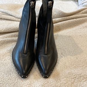 Brand new stud and zip booties